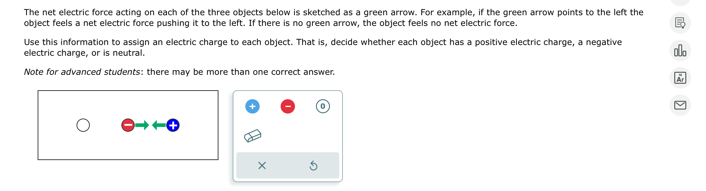 Solved The net electric force acting on each of the three | Chegg.com