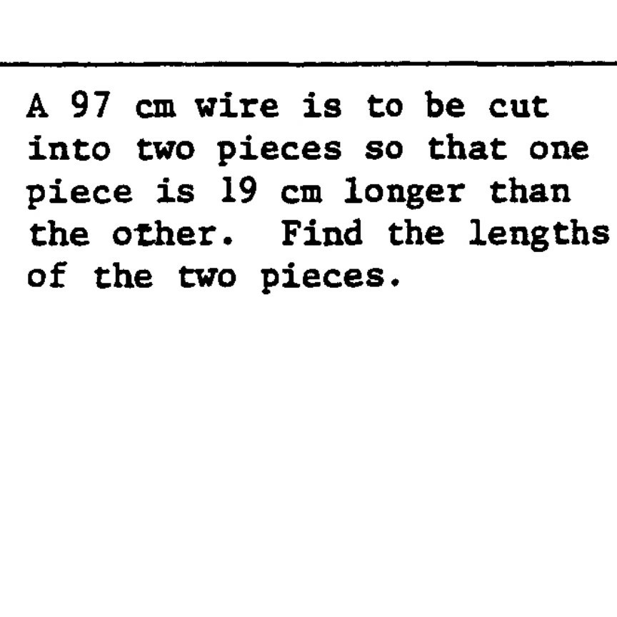 Solved A 97 cm wire is to be cut into two pieces so that one | Chegg.com