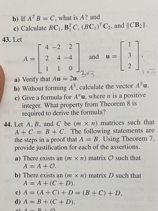 Solved The matrices and vectors listed in Eq. (3) are used | Chegg.com