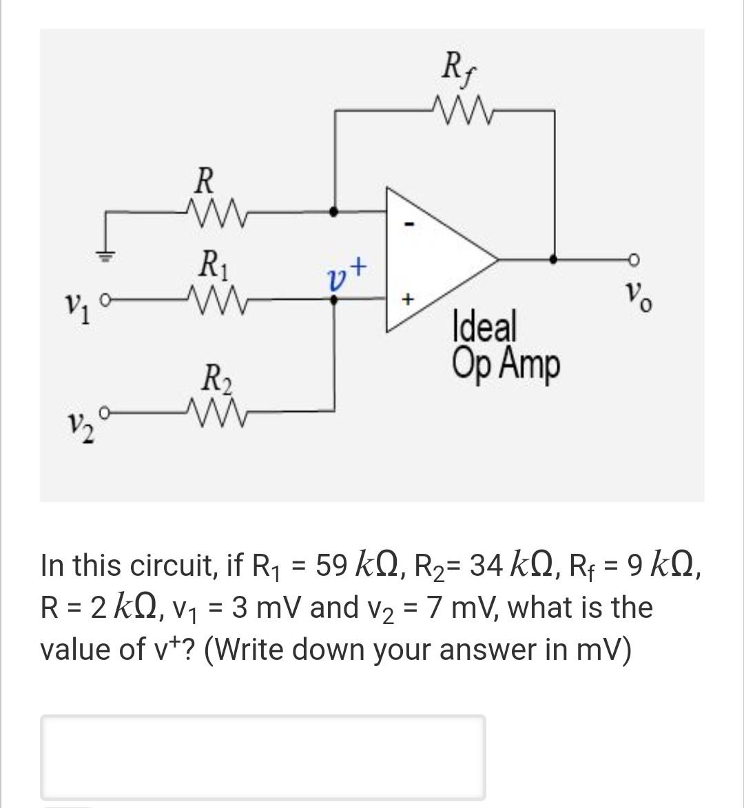 Solved Ry R R Vo Vo Ideal Op Amp R2 V2 In This Circuit Chegg Com