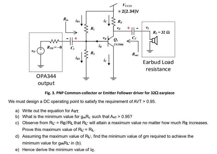 Solved Fig. 3. PNP Common-collector or Emitter Follower | Chegg.com