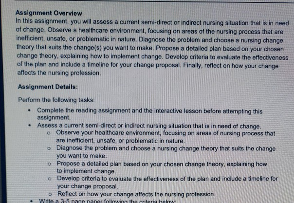 Assignment Overview In this assignment, you will | Chegg.com