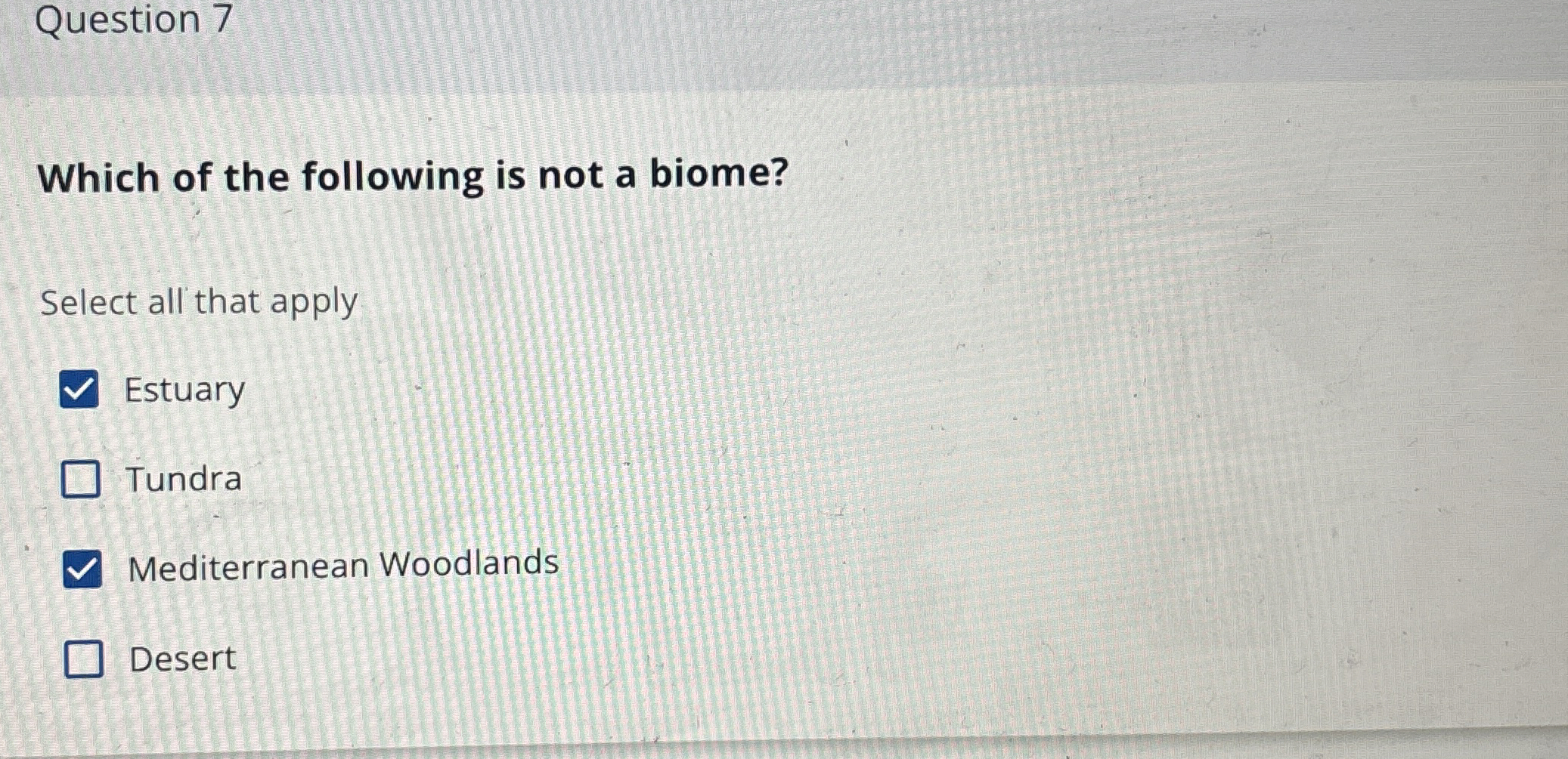 Solved Question 7Which of the following is not a