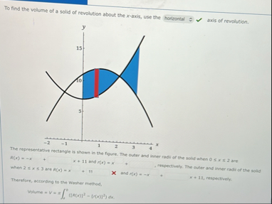 Solved To find the volume of a solid of revolution about | Chegg.com