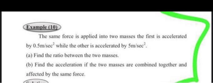Solved Example (10) The same force is applied into two | Chegg.com