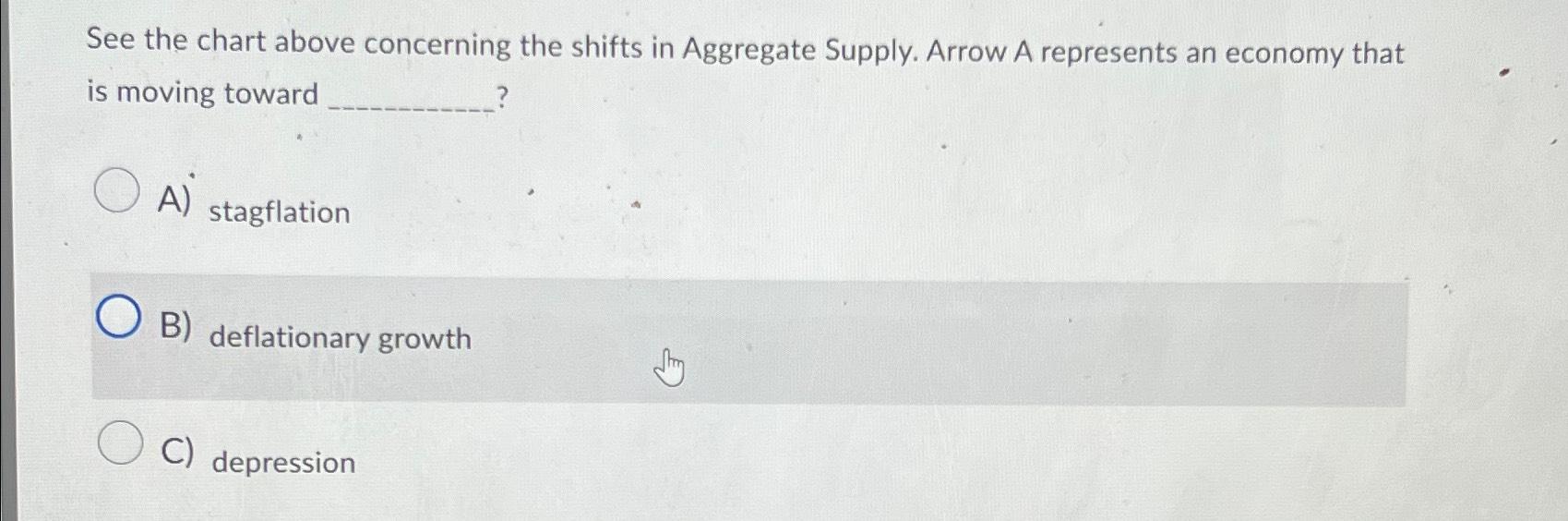 Solved See the chart above concerning the shifts in | Chegg.com