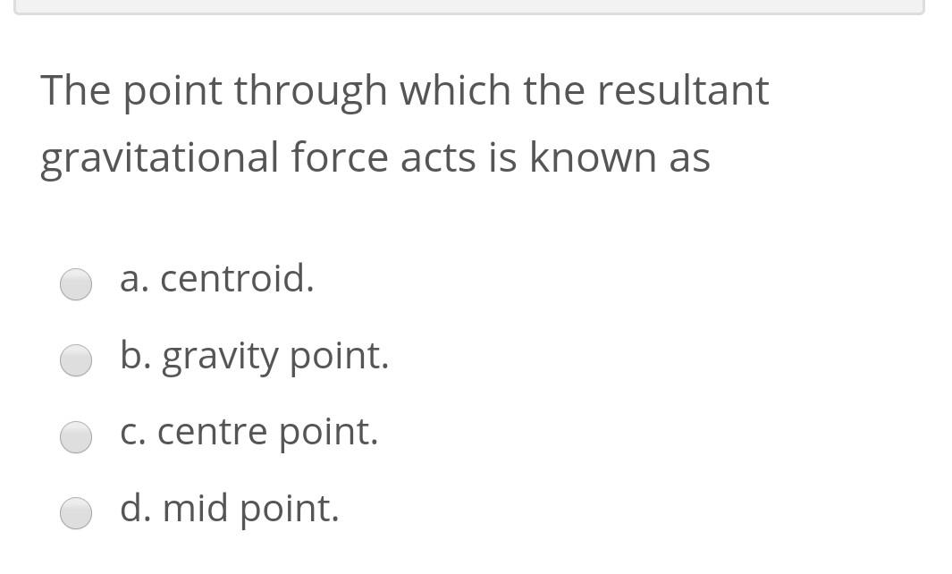 Solved The point through which the resultant gravitational | Chegg.com