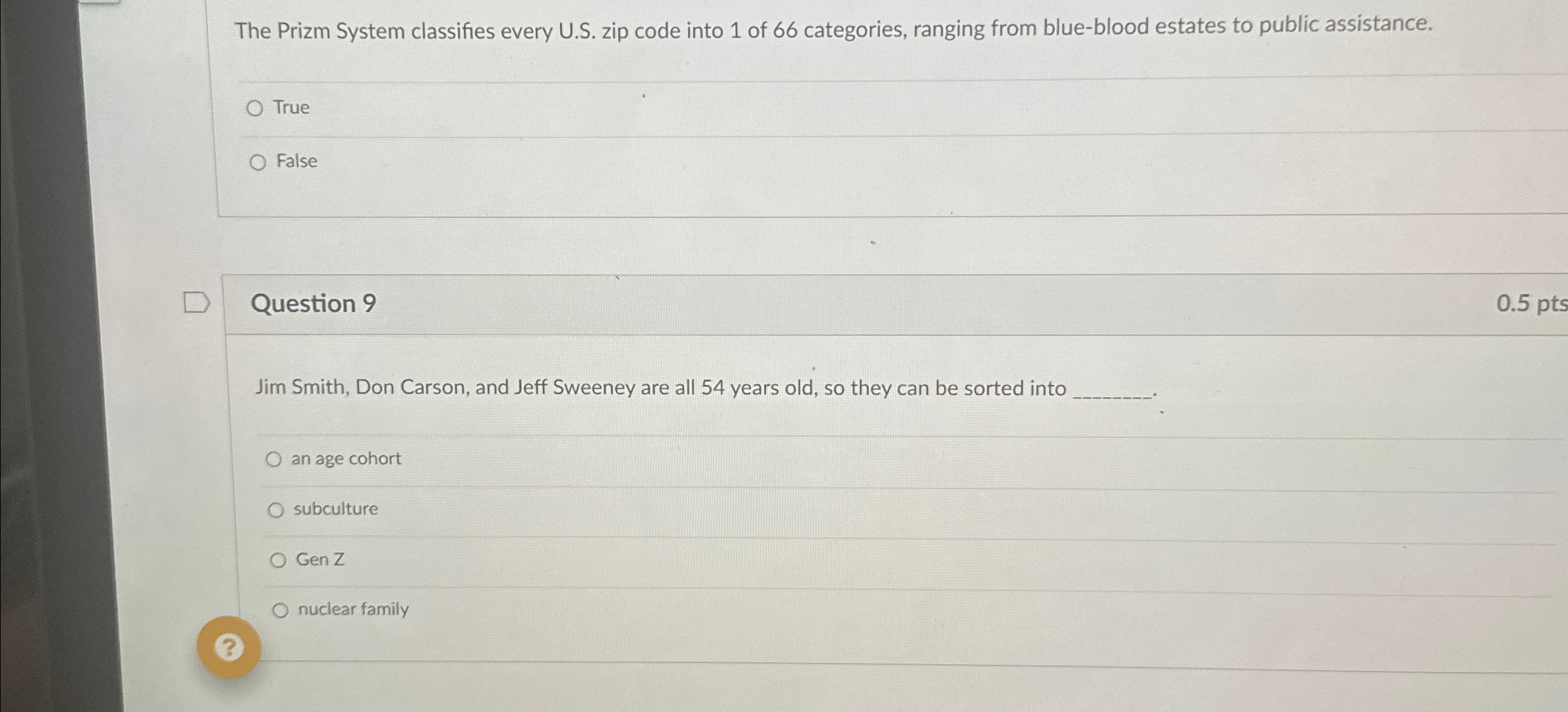 Solved The Prizm System classifies every U.S. ﻿zip code into
