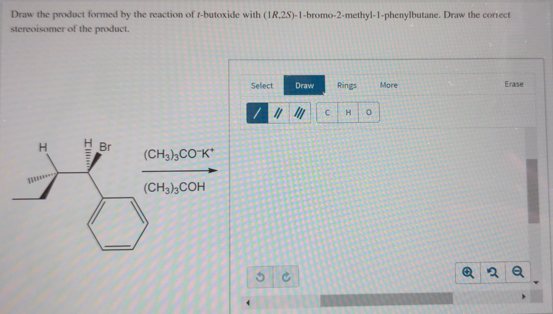 Solved Draw the product formed by the reaction of tbutoxide