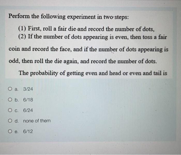 Solved Perform the following experiment in two steps: (1) | Chegg.com