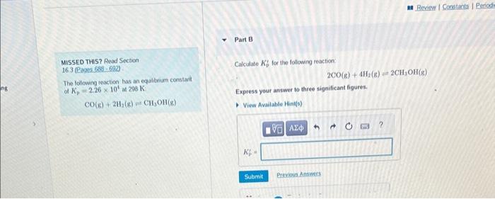 Solved MISSED THIS? Read Section Calculate Kp′ for the | Chegg.com