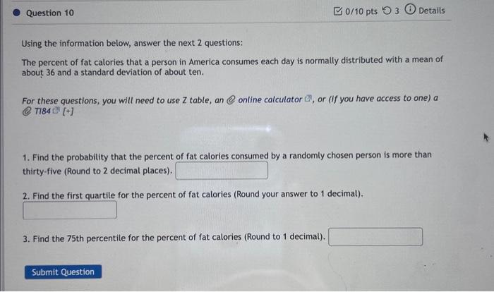 Solved Using the information below, answer the next 2 | Chegg.com