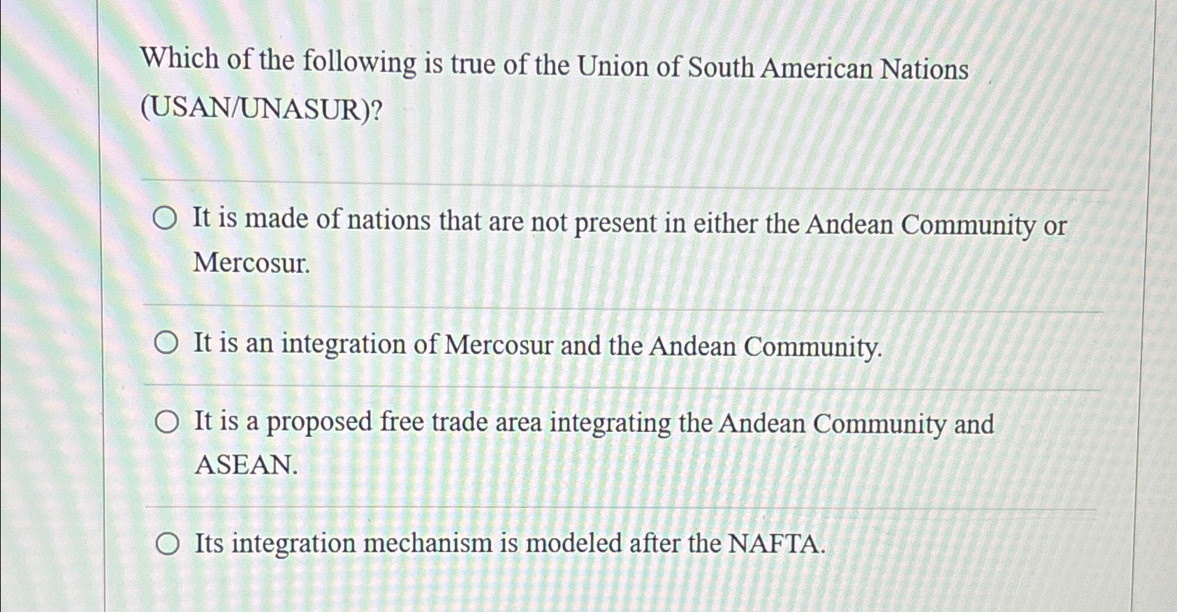 Image showcasing Solved Which of the following is true of the Union of South | Chegg.com