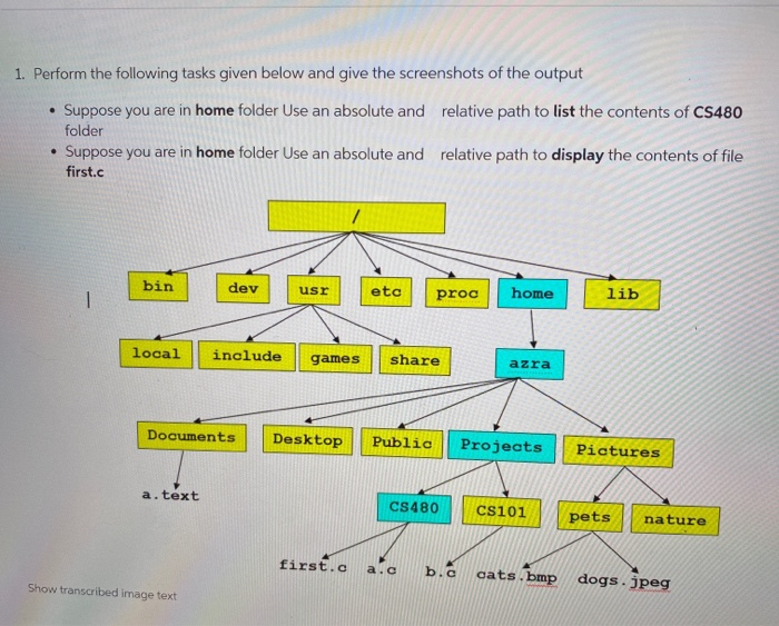 Solved 1. Perform The Following Tasks Given Below And Give | Chegg.com