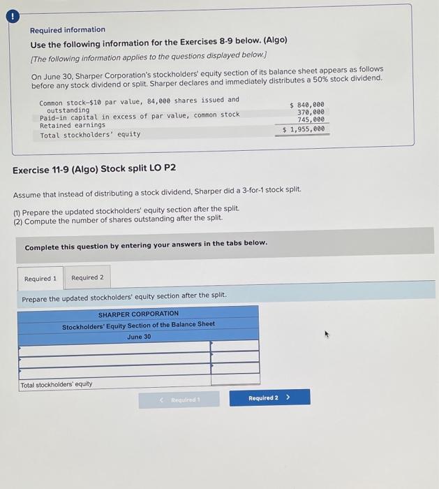 Solved Required information Use the following information | Chegg.com
