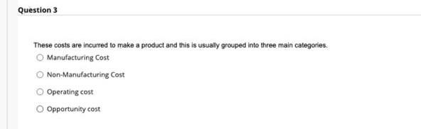 Solved Question 1 Which of the following is a direct cost? | Chegg.com