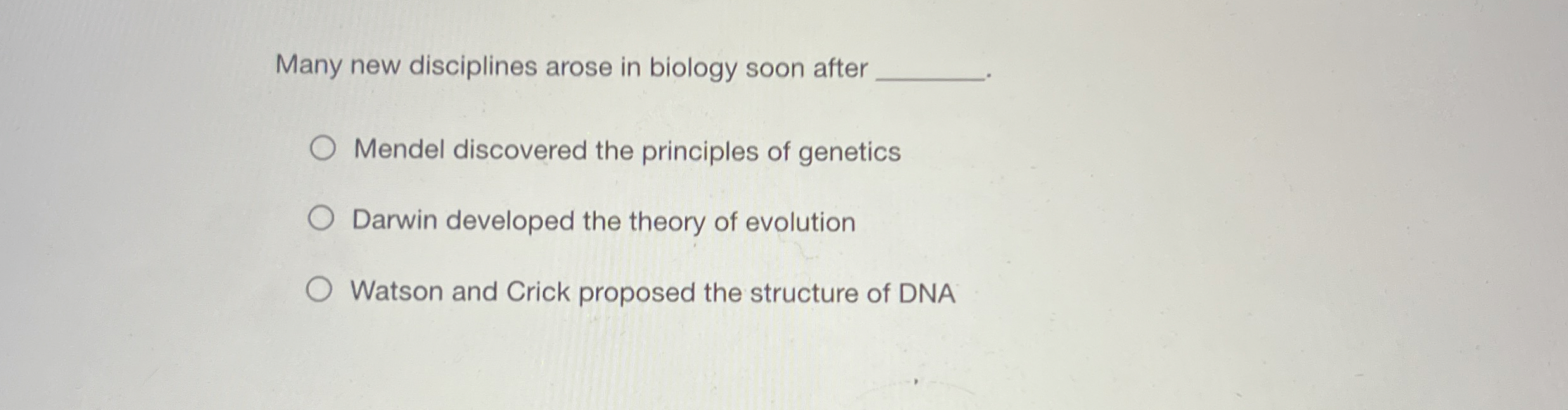 Solved Many New Disciplines Arose In Biology Soon After | Chegg.com