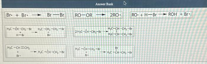 Solved For a radical addition reaction involving HBr and | Chegg.com