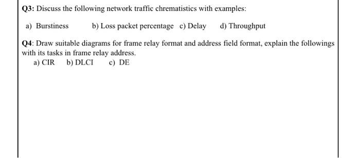 Solved Q3: Discuss the following network traffic | Chegg.com