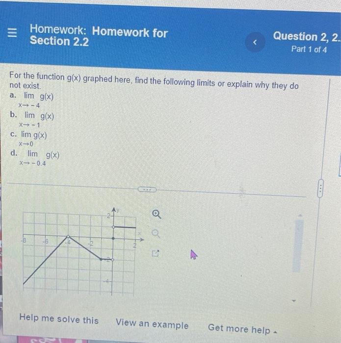 Solved Homework: Homework For Section 2.2 Question 2, 2. | Chegg.com