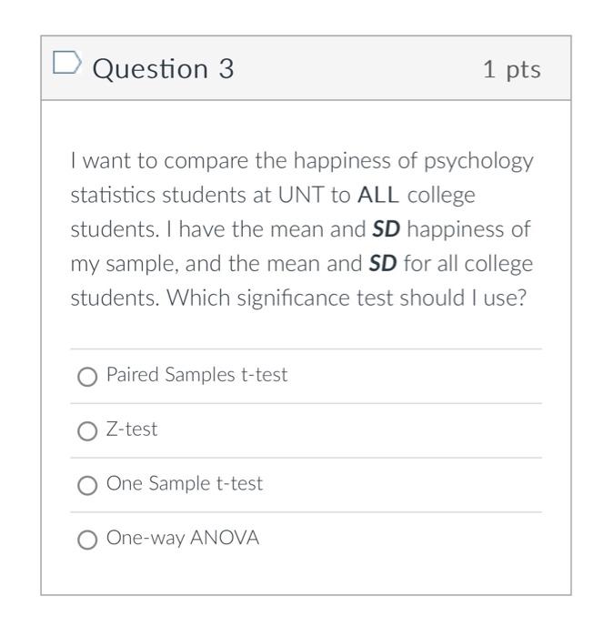 Solved Question 1 1 pts We are testing a new treatment for | Chegg.com