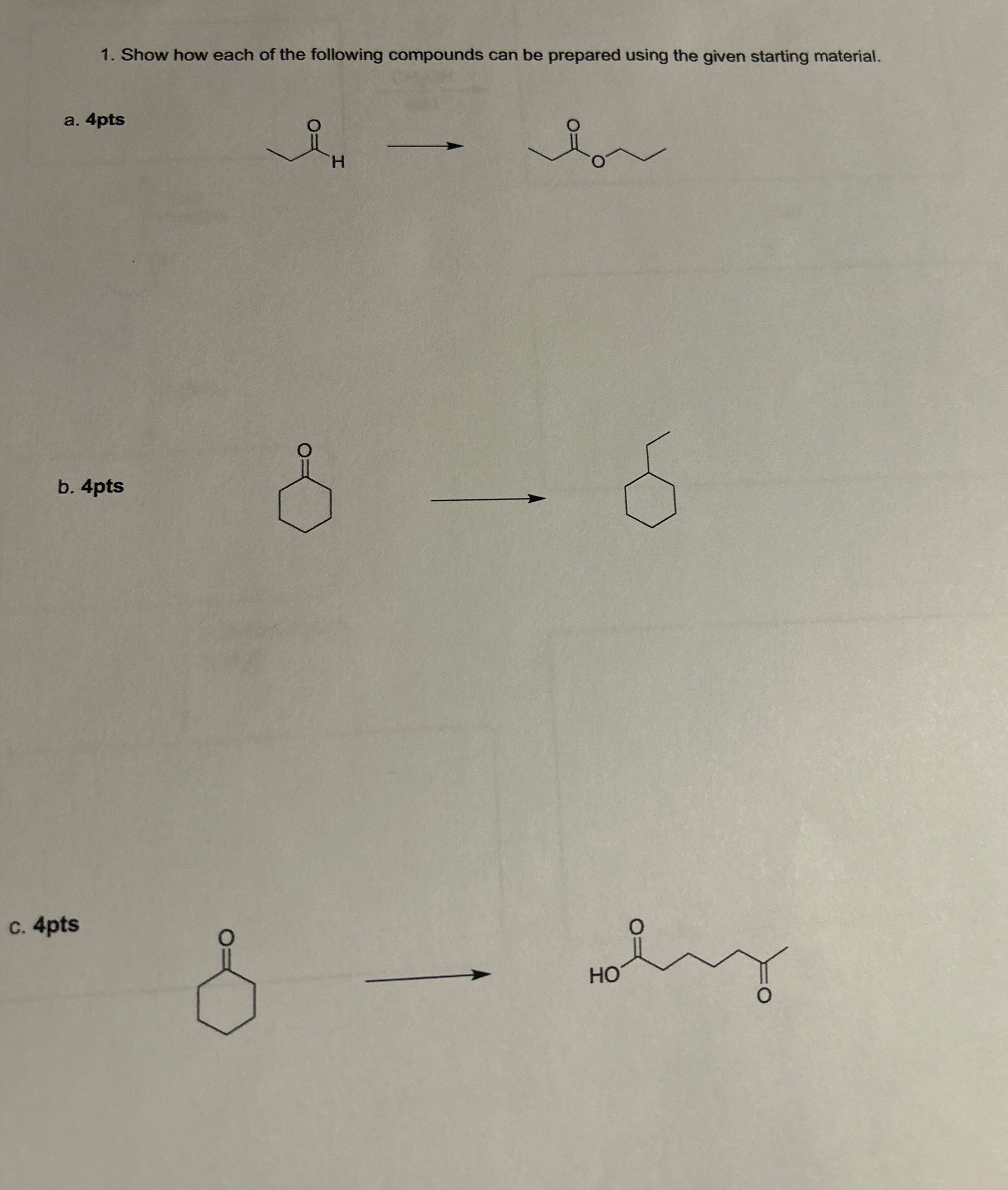 Solved Show how each of the following compounds can be | Chegg.com