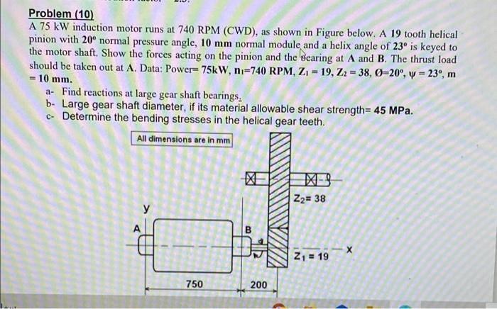 Solved Problem (10) A 75 kW induction motor runs at 740 RPM | Chegg.com