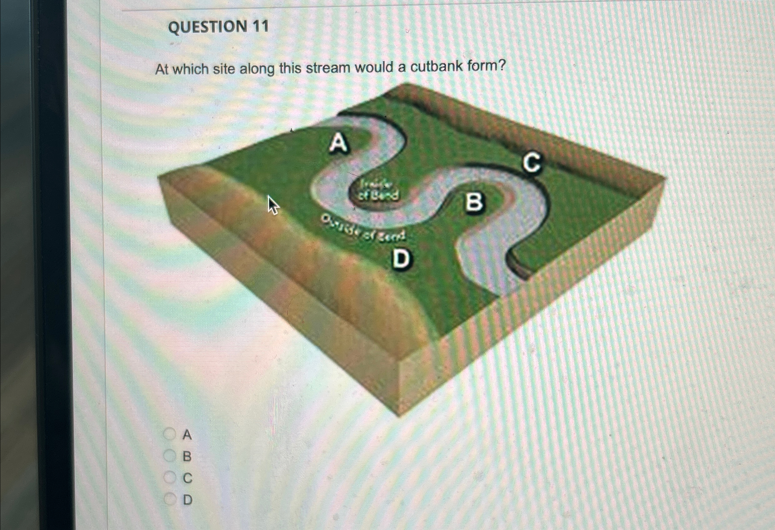 Solved QUESTION 11At which site along this stream would a | Chegg.com
