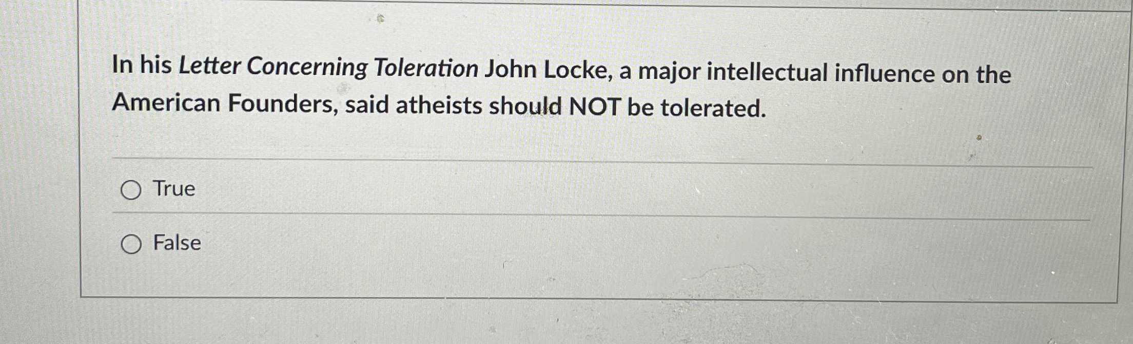 Solved In his Letter Concerning Toleration John Locke, a | Chegg.com