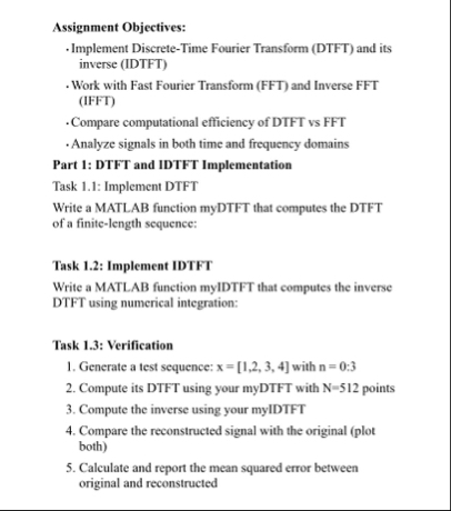 Part 2: FFT and IFFTTask 2.1: FFT AnalysisGenerate a | Chegg.com