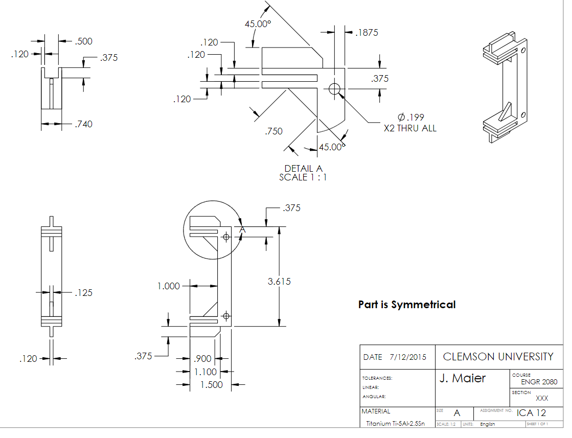 Solved Make this part in SolidWorks with step-by-step | Chegg.com
