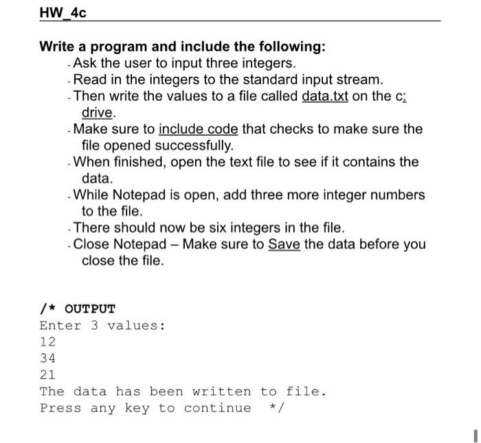 Solved HW_4a Write a program and include the following: Ask | Chegg.com