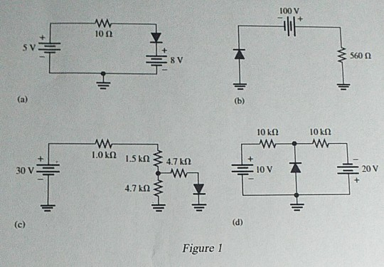 Solved Exercise 8 Determine the voltage across each diode in | Chegg.com