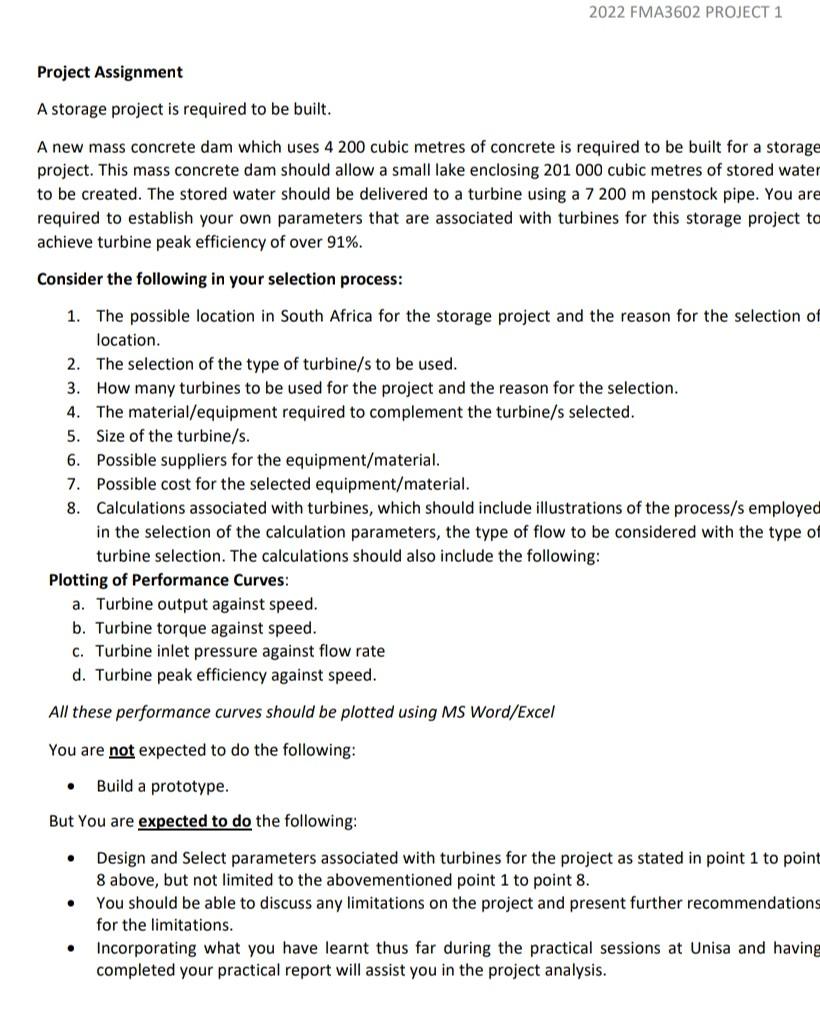 Solved Project Assignment A storage project is required to | Chegg.com