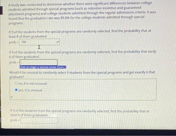 Solved A study was conducted to determine whether there were | Chegg.com