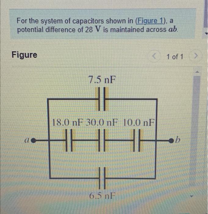 [Solved] For the system of capacitors shown in (Figure 1),