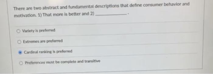 Solved There Are Two Abstract And Fundamental Descriptions | Chegg.com