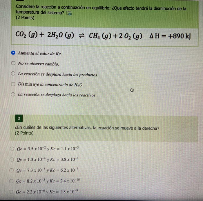 Solved 1. Consider the following reaction in equilibrium: | Chegg.com