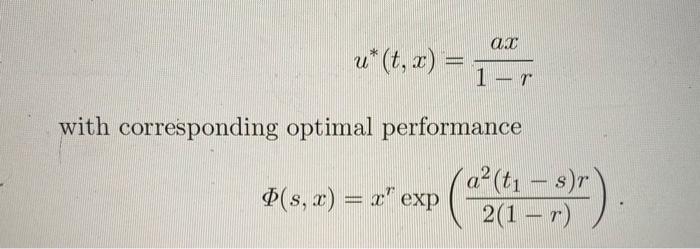 Solved Consider The Stochastic Control Problem System D Chegg Com