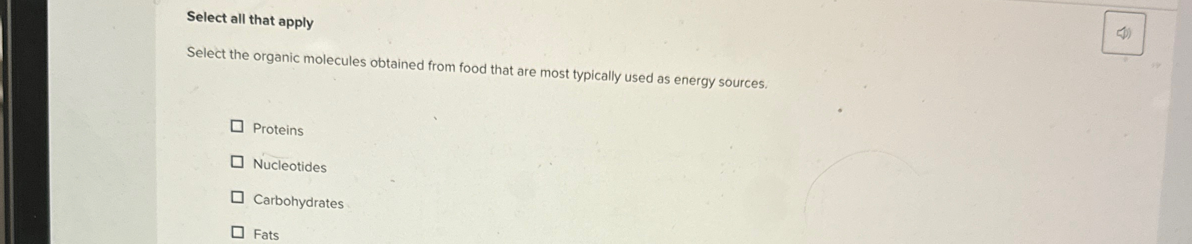 Solved Select all that applySelect the organic molecules | Chegg.com