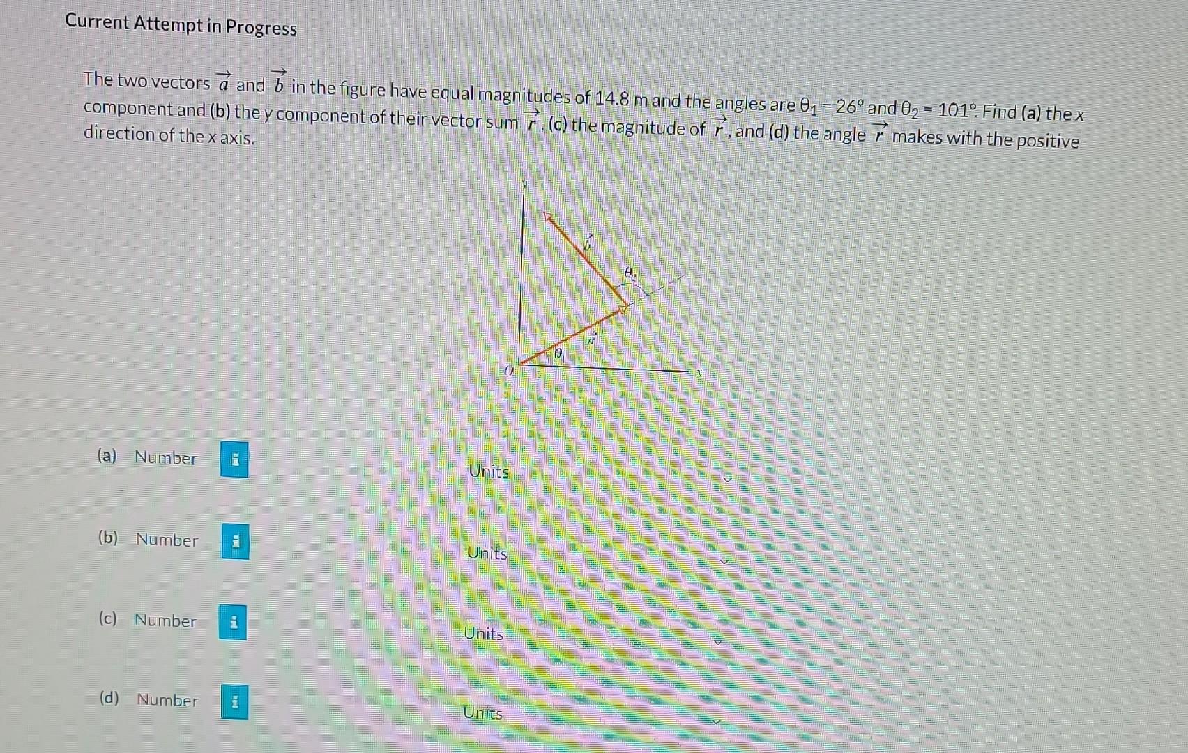 Solved The Two Vectors A And B In The Figure Have Equal | Chegg.com