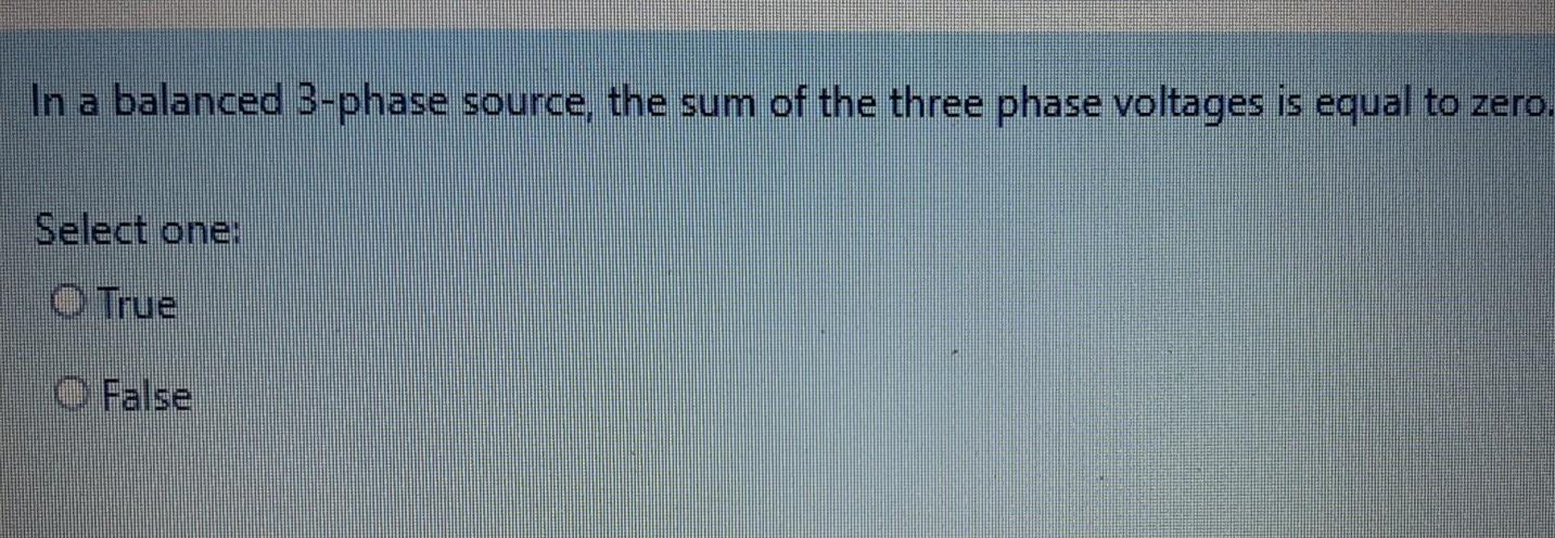 Solved In a balanced 3-phase source, the sum of the three | Chegg.com