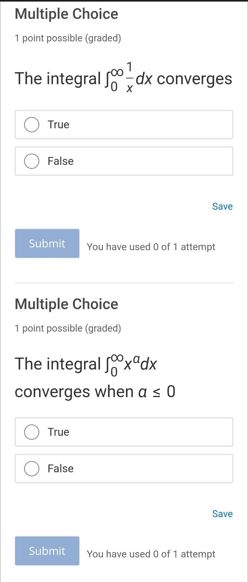 Solved Multiple Choice 1 Point Possible (graded) = D If | Chegg.com