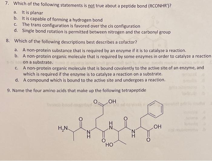 Solved 7. Which of the following statements is not true