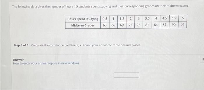 Solved The following data gives the number of hours 10 | Chegg.com
