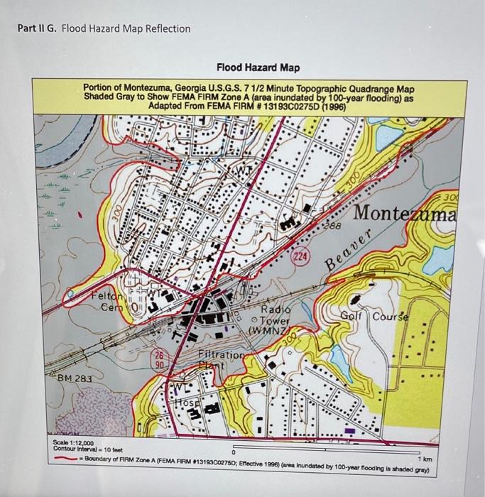 Solved Part II. Flood Hazard Mapping, Assessment And Risk | Chegg.com