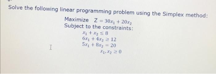 Solved Solve the following linear programming problem using | Chegg.com