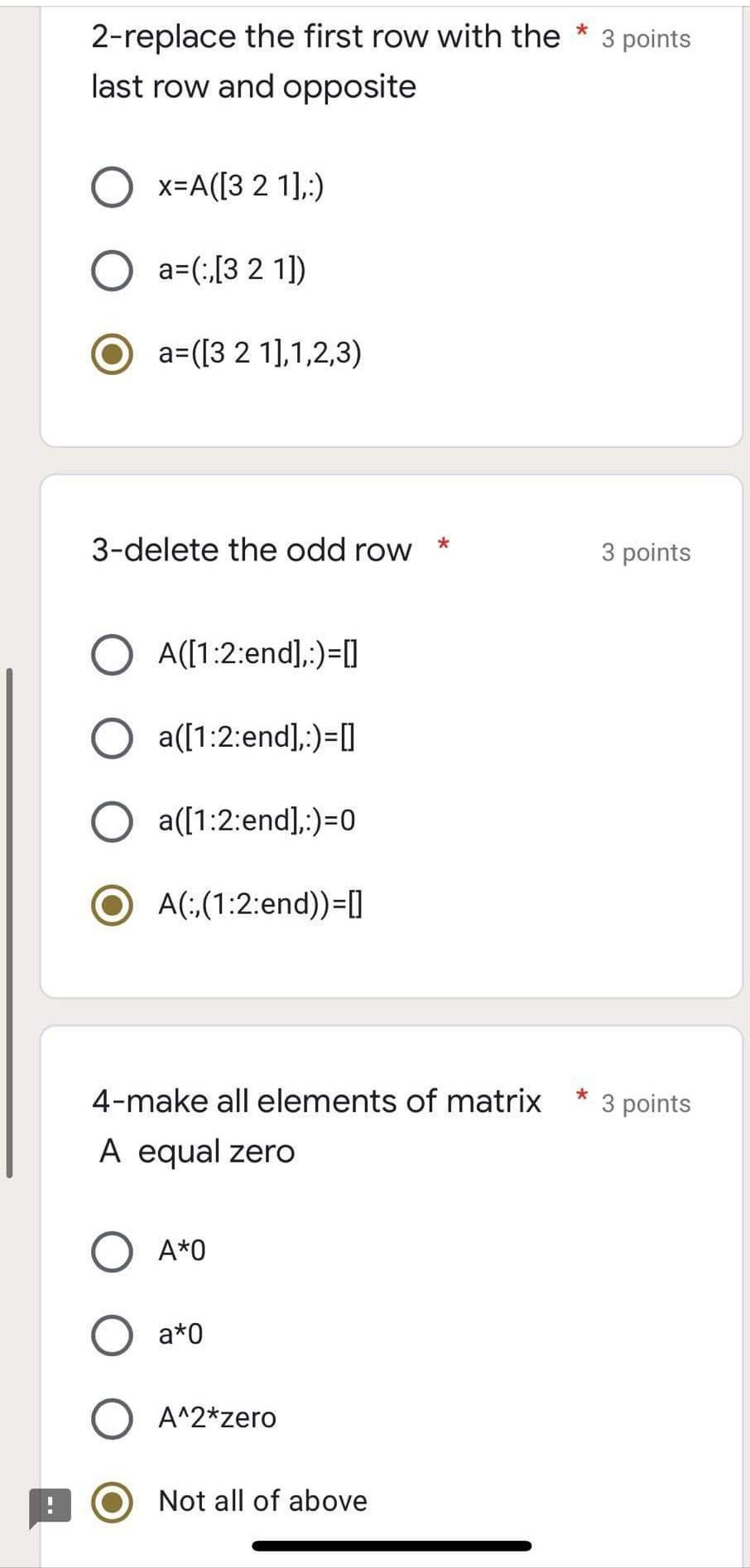 Solved Q3 create a matrix A and 1 add fourth fifth rows Chegg