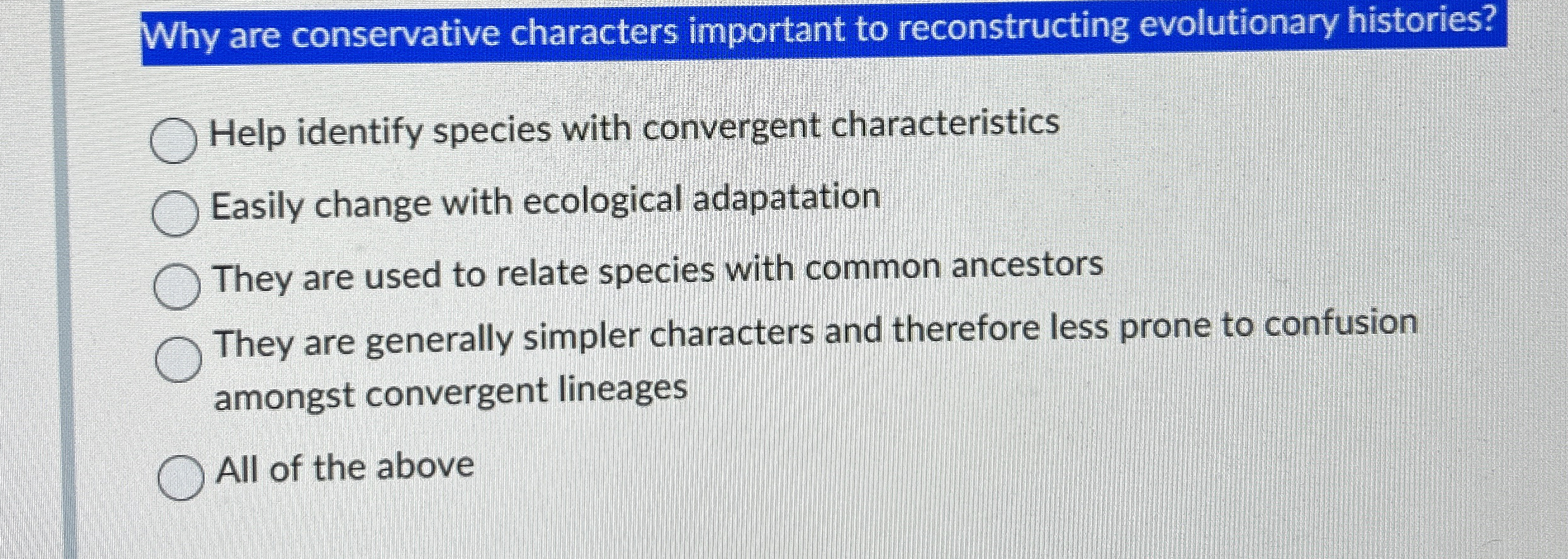 Solved Why are conservative characters important to | Chegg.com
