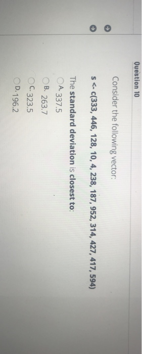 Solved Question 10 Consider the following vector: S